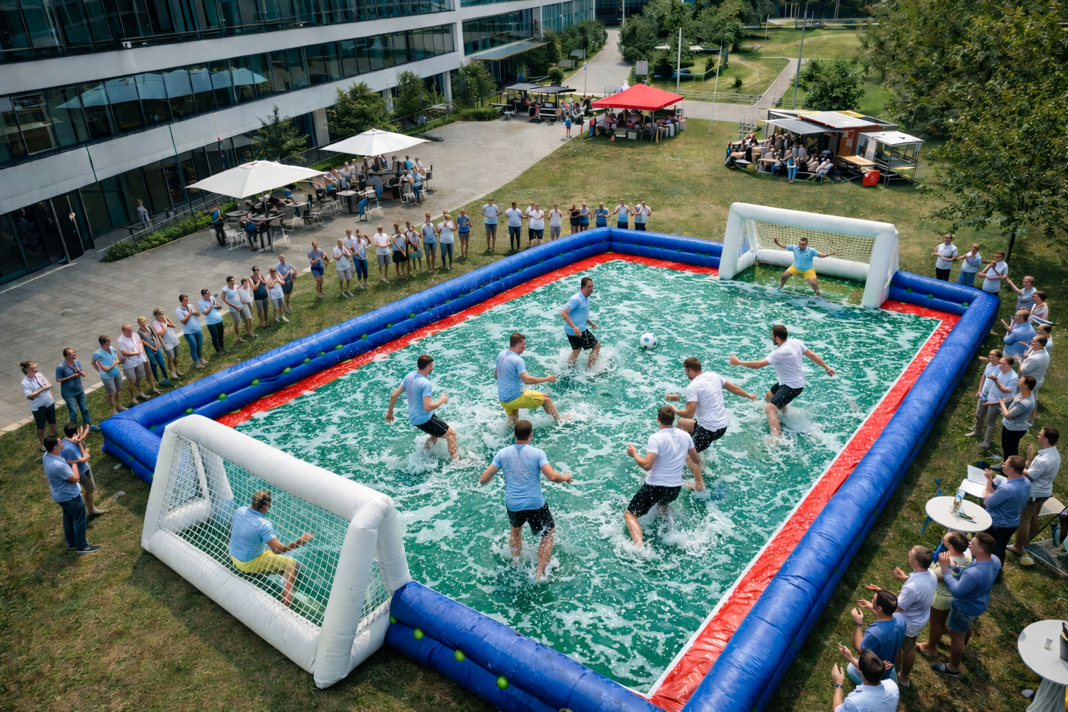 firmenfeier seifenfußball